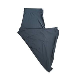 Ellen Tracy Black Slinky Knit Wide Leg Palazzo Pants Size M Made in USA